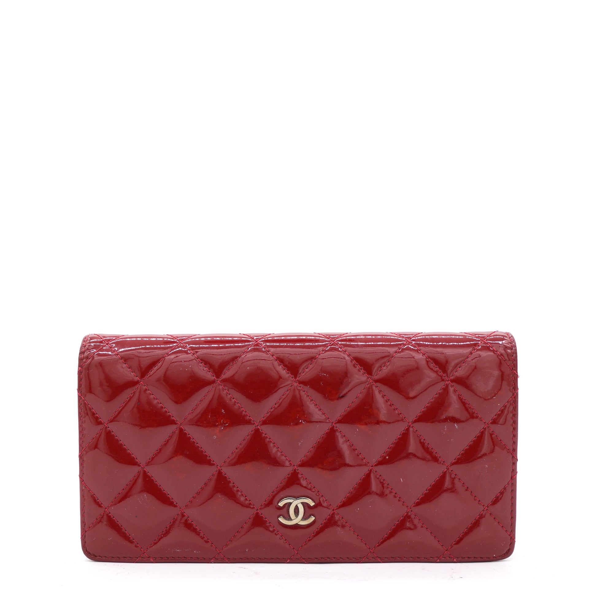 CHANEL Caviar Classic Wallet on Chain WOC Red 60784